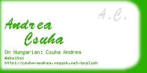 andrea csuha business card